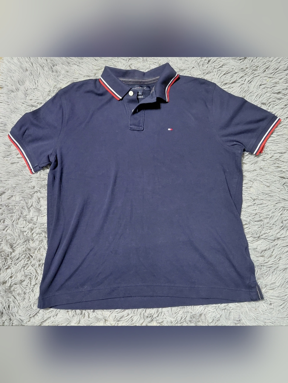 Tommy Hilfiger Men’s Navy Polo Shirt Size Large